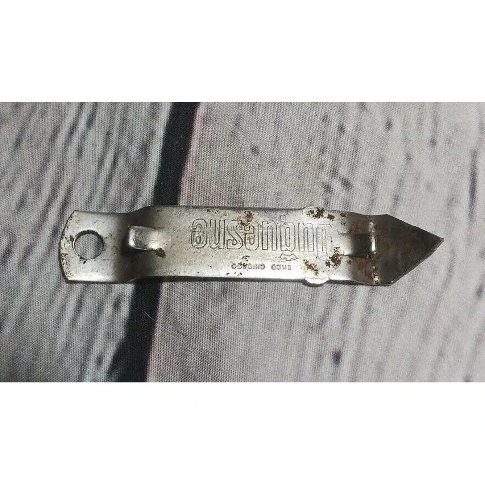 Duquesne Beer Ekco Chicago Vintage Metal Church Key Bottle Can Opener Silver‎